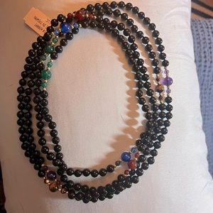 14 K gold beaded necklace